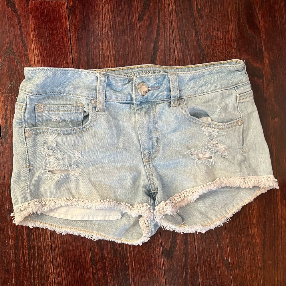Women’s Cut Off Faded Denim Shorts